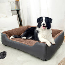 Plush Dog Sofa Bed - Cozy Cushion Mat for Small and Large Dogs, Warm Basket Bedding for Puppies and Pets, Blanket and Accessories.