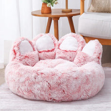 Bear Paw Dog Bed - Cute and Cozy Fluffy Sofa for Small and Large Pets, Soft Comfortable Cushion for Dogs and Cats, Pet Sleeping Accessories.