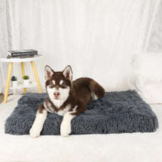 Warm Plush Dog Mat - Washable Pet Bed for Small and Large Dogs, Medium Basket Sofa for Cats, Cozy Kennel and Furniture Accessories.