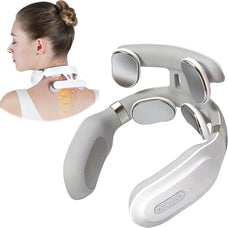 Neck Massage Machine – 4-Head Heated Massager with Vibration & Light Therapy