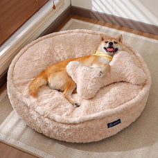 Plush Dog Bed - Large and Small Basket Sofa for Dogs, Puppies, and Cats, Cozy Cushion Mat with Blanket, Pet Supplies and Accessories.