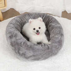 Fluffy Dog Cushion Bed - Plush Washable Mat for Small and Medium Dogs, Large Pet Basket, Kennel Accessories for Cats and Puppies