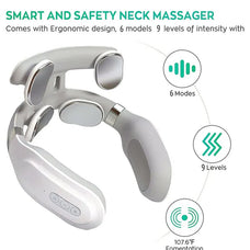 Neck Massage Machine – 4-Head Heated Massager with Vibration & Light Therapy