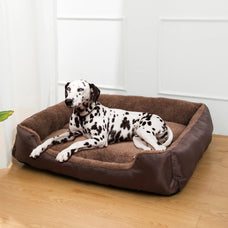 Plush Dog Sofa Bed - Cozy Cushion Mat for Small and Large Dogs, Warm Basket Bedding for Puppies and Pets, Blanket and Accessories.