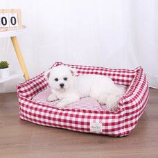 Washable Pet Bed - Soft Cushion Sofa for Small and Large Dogs, Cozy Medium Kennel Basket for Puppies and Cats, Warm Accessories and Mat.