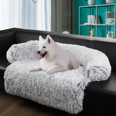 Washable Plush Dog Bed - Fluffy Pet Mat for Dogs and Cats, Large and Medium Sizes, Warm Kennel Accessory, Soft Furniture Basket